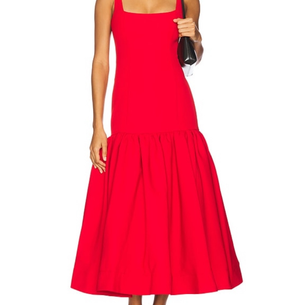 Lovers + Friends Vibrant Red Midi Dress